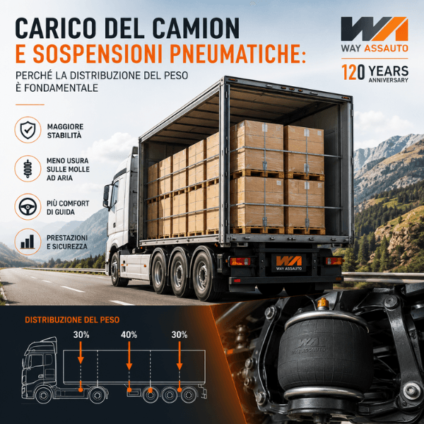 Carico camion e sospensioni pneumatiche con molle ad aria WayAssauto