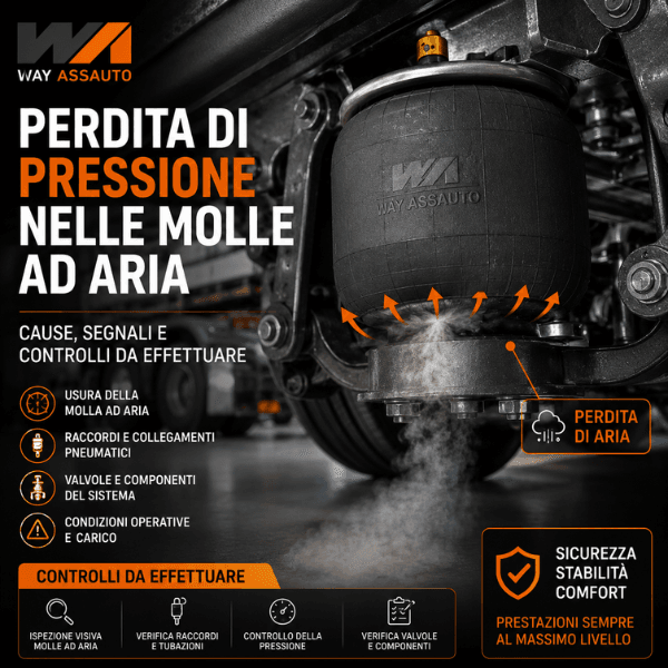 Controllo perdita di pressione nelle molle ad aria per camion WayAssauto