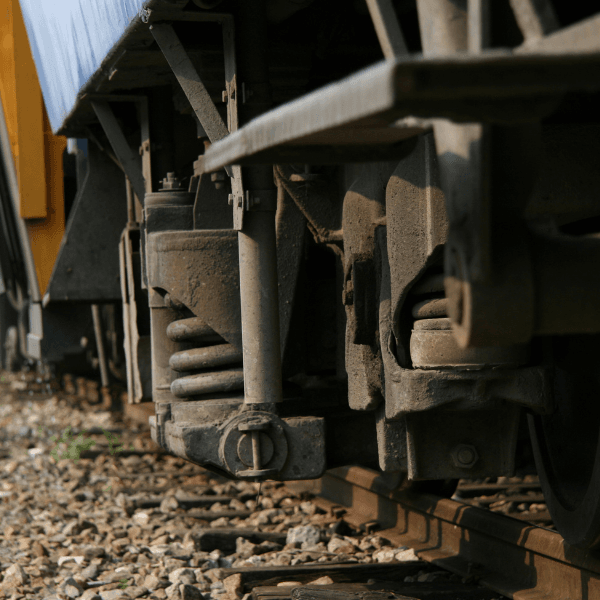 technical representation of railway suspensions