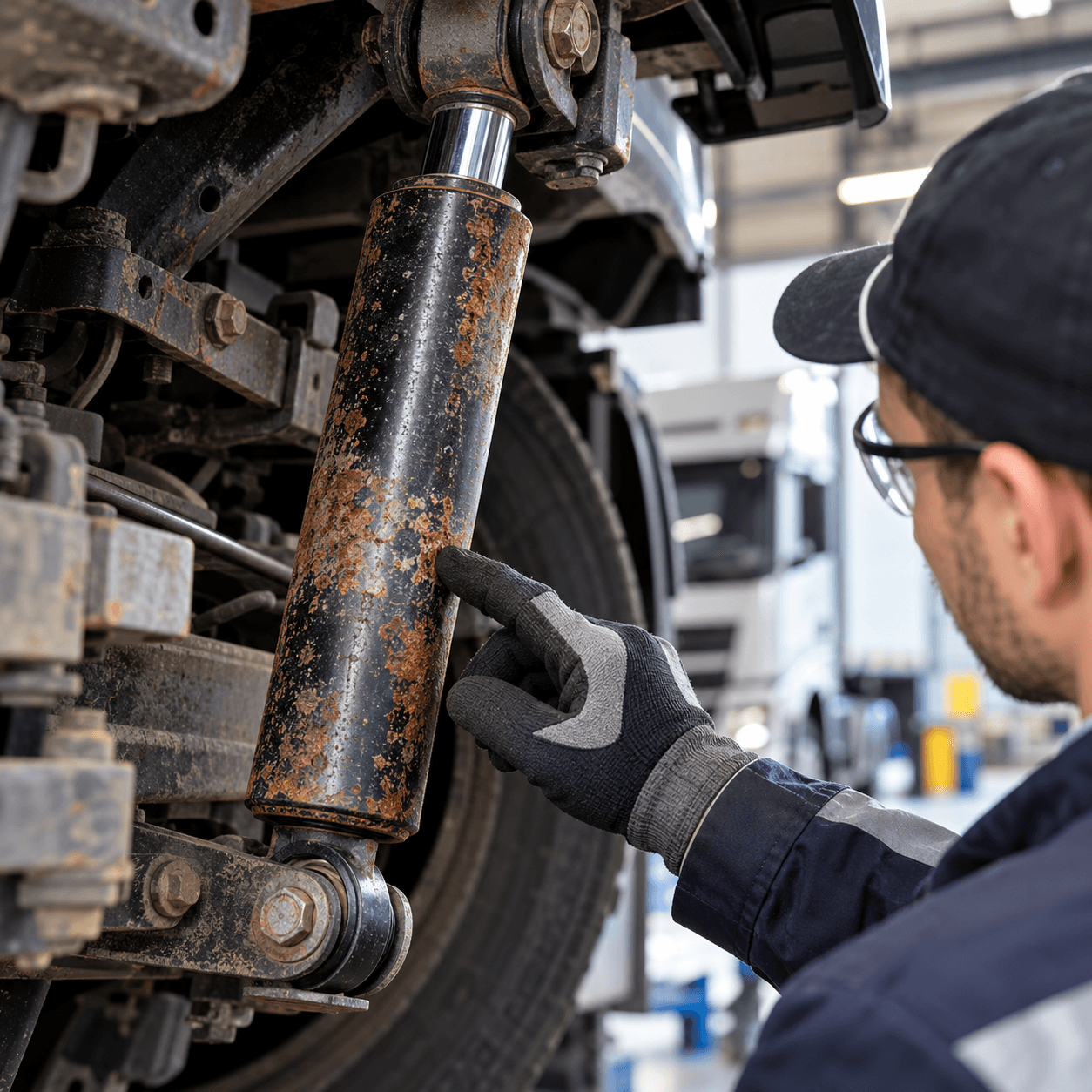 Corrosione degli ammortizzatori camion