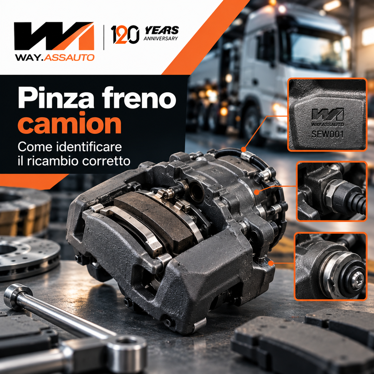 Pinza freno camion Way Assauto per veicoli industriali