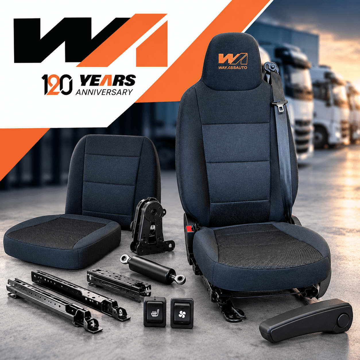 Ricambi sedili camion Way Assauto per modelli HighWay, FixWay e AirWay